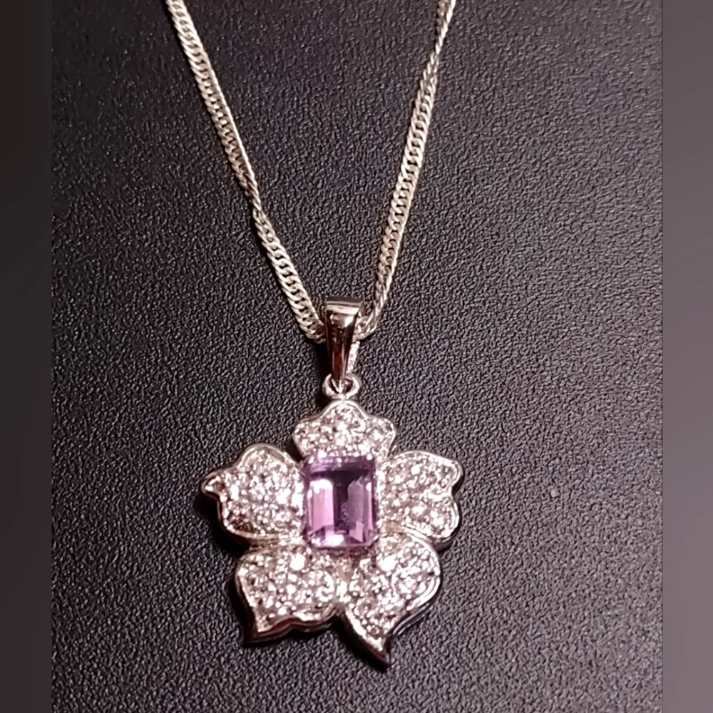 JCM Amethyst Sterling Silver Necklace